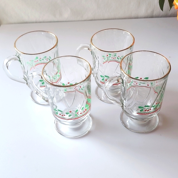 Set of (4) VTG. Arby's Christmas Footed Irish Mugs. - Picture 2 of 8